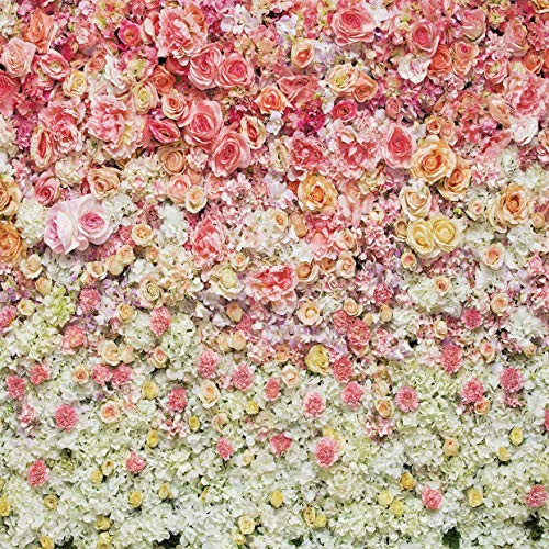 SJOLOON 10X10ft Red Floral Photography Backdrops Rose Photo Background Valentine's Day Vinyl Flower Backdrops for Photo Props 10938