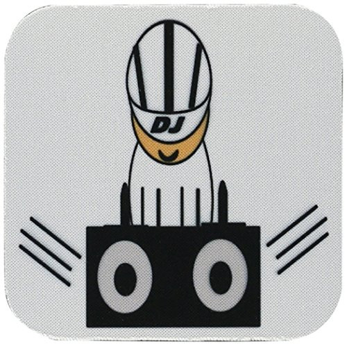 3dRose CST_46540_1 Comical DJ in Black N White Soft Coasters, Set of 4 3dRose CST_46540_1 Comical DJ in Black N White Soft Coasters, Set of 4
