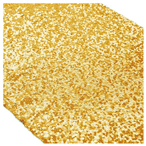 Wholesale Shinny Gold Sequin Table Runner 14''132'' Gold Sequin Table Runner for Sale