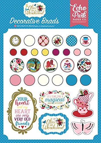 Echo Park Paper Company Alice in Wonderland Decorative Brads