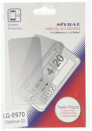 MYBAT LGE970LCDSCPRTW LCD Screen Protector for LG Optimus G E970 - Retail Packaging - Twin Pack