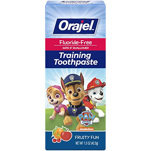 Orajel PAW Patrol Fluoride-Free Training Toothpaste, Fruity Fun, 1.5 oz. Orajel PAW Patrol Fluoride-Free Training Toothpaste, Fruity Fun, 1.5 oz.