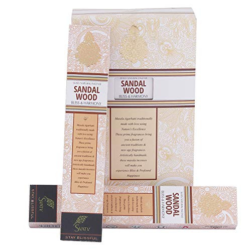 SVATV Sandalwood :: Hand Rolled Masala Incense Stick Made in India 15g Pack (2)