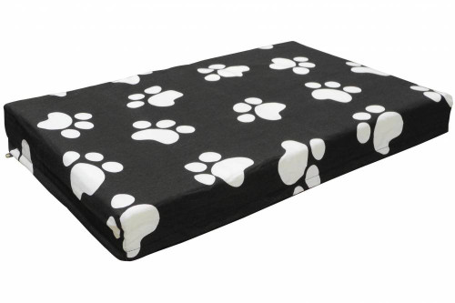 Go Pet Club QQ-40 Memory Foam Orthopedic Dog Pet Bed, 40 by 28 by 3-Inch, Black