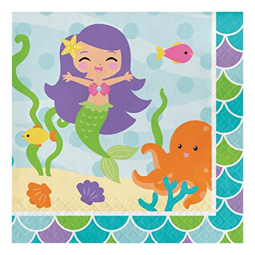 Creative Converting 317261 Napkins, 6.5" x 6.5", Multicolor