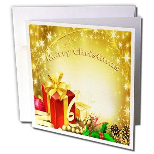 3dRose Merry Christmas - Greeting Cards, 6 x 6 inches, set of 12 (gc_4571_2) 3dRose Merry Christmas - Greeting Cards, 6 x 6 inches, set of 12 (gc_4571_2)