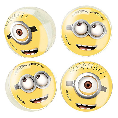Despicable Me Minions Bouncy Ball Party Favors, 4ct