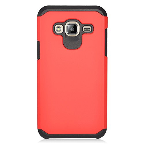 Eagle Cell Phone Case for Samsung Galaxy J3 J320/J310 - Retail Packaging - Black/Red