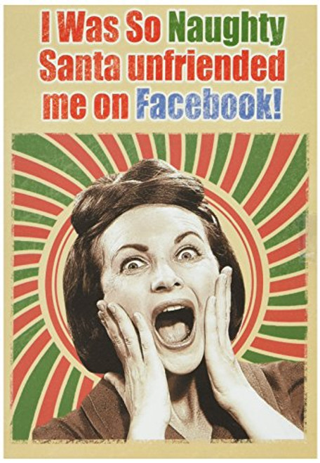6497 'Santa Unfriended' - Funny Merry Christmas Greeting Card with 5" x 7" Envelope by NobleWorks 6497 'Santa Unfriended' - Funny Merry Christmas Greeting Card with 5" x 7" Envelope by NobleWorks