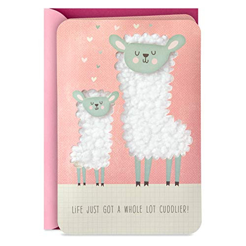 Hallmark Signature New Baby Congratulations Greeting Card, Llamas, A Whole Lot Cuddlier