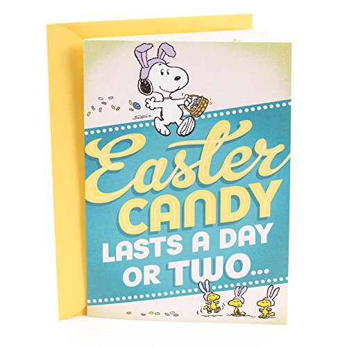 Hallmark Peanuts Easter Card for Kids (Snoopy and Woodstock Easter Hugs)
