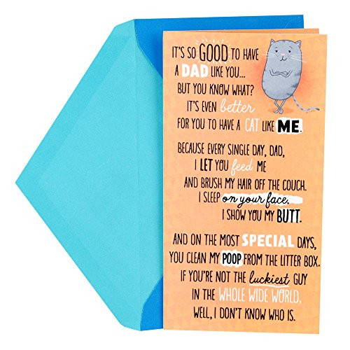 Hallmark Funny Father's Day Card from Cat (Good to Have a Dad Like You)