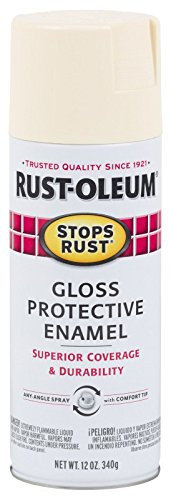 Rust-Oleum 7794830 Stops Rust Spray Paint, 12-Ounce, Gloss Antique White