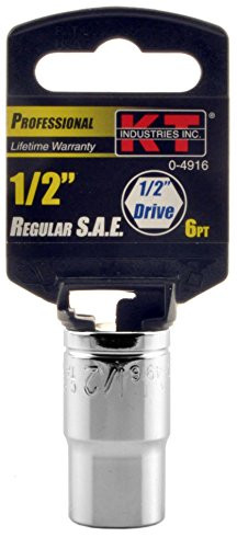 K-T Industries 0-4914 1/2" Drive x 7/16" 6-Point Regular Socket