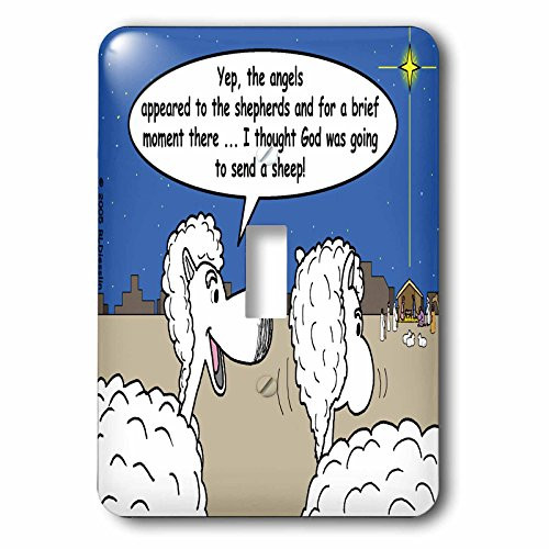 3dRose lsp_2813_1 Sheep Discuss Christmas Single Toggle Switch