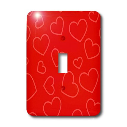 3dRose LLC lsp_11097_1 Hearts In Red Single Toggle Switch