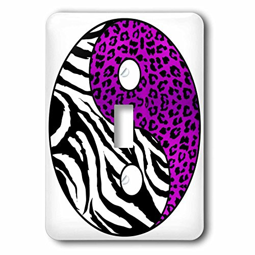 3dRose lsp_77608_1 Ying and Yang Symbol Single Toggle Switch Purple