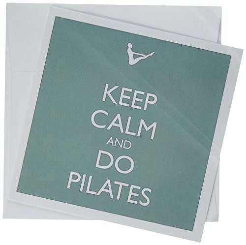 3dRose Greeting Cards, 6 x 6 Inches, Pack of 6, Keep Calm and Do Pilates (gc_159560_1)