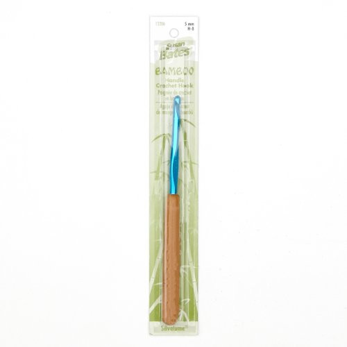 Susan Bates 0287328 Bates Bamboo Handle Silvalume Hook Size H (5mm)