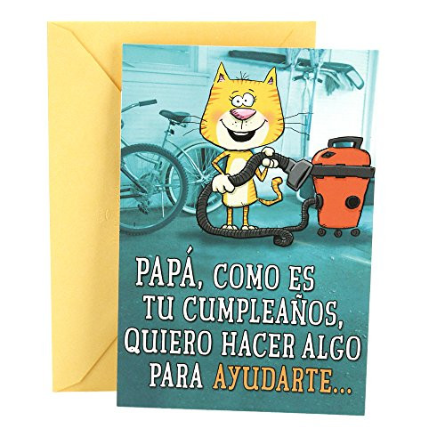 Hallmark Vida Spanish Funny Birthday Greeting Card for Dad (Clean Out Your Wallet)