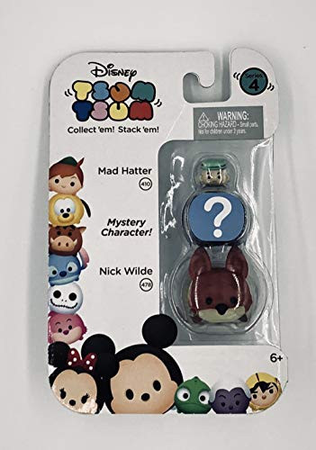 Disney Tsum Tsum Series 4 Mad Hatter & Nick Wilde 1" Minifigure 3-Pack