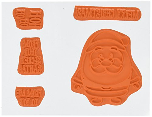 Our Daily Bread Designs NC90 Secret Santa North Coast Creations Cling Rubber Stamps, 5" by 6.75", Clear