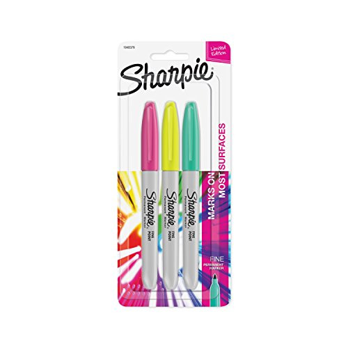 Sharpie Color Burst Permanent Markers, Fine Point, Assorted, 3/Pack (1948379)