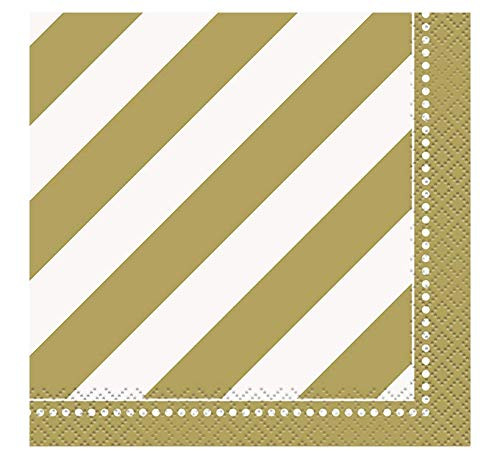 Golden Birthday Beverage Napkins, 16ct