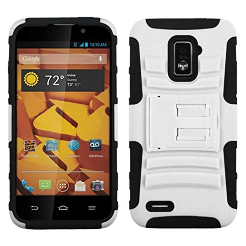MyBat ASMYNA Advanced Armor Stand Protector Cover for ZTE N9510 - Retail Packaging - White/Black MyBat ASMYNA Advanced Armor Stand Protector Cover for ZTE N9510 - Retail Packaging - White/Black