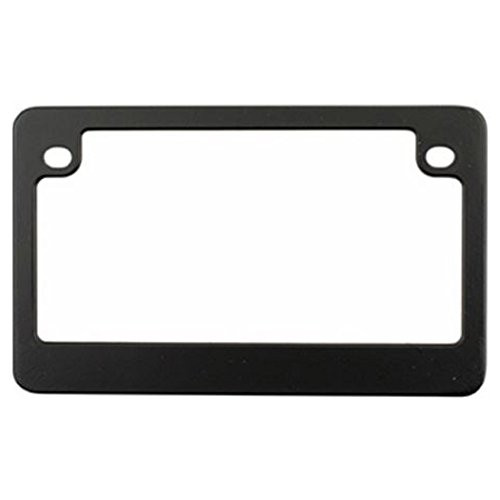 Custom Frames 92774 Matte Black Dealer Frame Motorcycle License Plate Frame