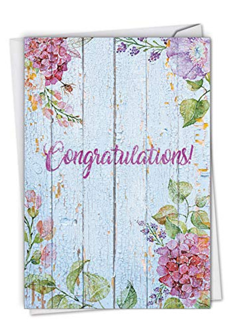 Blooming Driftwood Congratulations - Beautiful Appreciation Notecard with Envelope (4.63 x 6.75 Inch) - Floral Congratulations Greeting Card for Women, Men - Stationery Congrats Card C6108JCGG Blooming Driftwood Congratulations - Beautiful Appreciation Notecard with Envelope (4.63 x 6.75 Inch) - Floral Congratulations Greeting Card for Women, Men - Stationery Congrats Card C6108JCGG