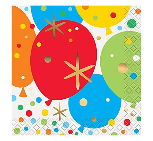 Foil Glitzy Rainbow Happy Birthday Beverage Napkins, 16ct Foil Glitzy Rainbow Happy Birthday Beverage Napkins, 16ct