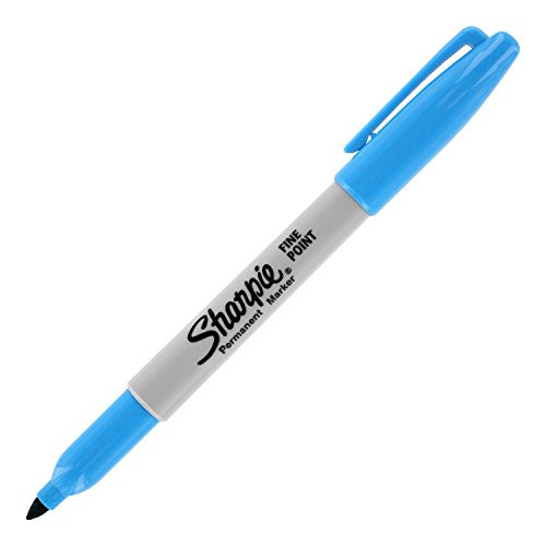 Sharpie Permanent Marker, Fine Point, Turquoise, Each (Shrink Wrap)