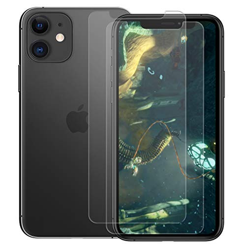 Cypin Phone Screen Protector for iPhone 11, Tempered Glass Film Compatible with iPhone XR/iPhone 11, 6.1 Inch Premium HD Clarity Clear Screen Protector, 2 Pack
