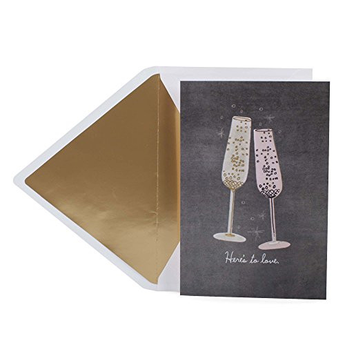 Hallmark Signature Wedding Card, Bridal Shower Card, Engagement Card (Champagne Flutes)