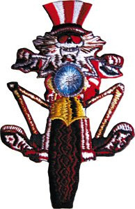 Grateful Dead Garcia Patch - 5" Uncle Sam On Bike