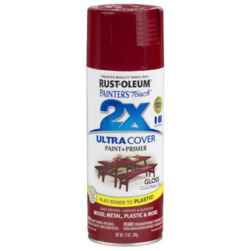 Rust-Oleum 249116 Painter's Touch Multi Purpose Spray Paint, 12-Ounce, Colonial Red