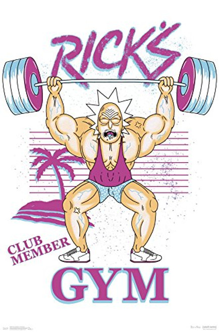 Trends International Morty-Rick's Gym Wall Poster, 22.375" x 34", Unframed Version Trends International Morty-Rick's Gym Wall Poster, 22.375" x 34", Unframed Version
