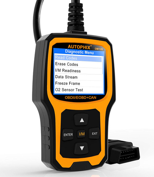 Car Code Reader, Automotive Diagnostic Tool Autophix OM126 OBDII OBD2 Code Scanner Read/Clear Engine Fault Codes Color Screen Scan Tool Black