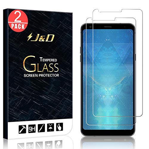 J&D Compatible for 2-Pack LG Q Stylus/LG Q Stylus Plus/LG Q Stylus Alpha Glass Screen Protector, [Tempered Glass] [Not Full Coverage] Ballistic Glass Screen Protector for LG Q Stylus Screen Protector