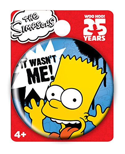 Simpsons The Bart Single Button Pin Action Figure