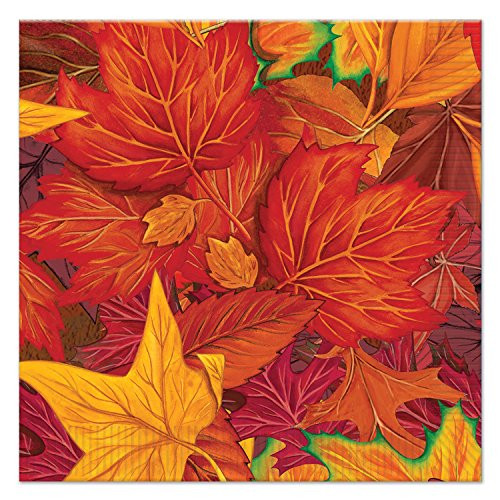Beistle 90812 Fall Leaf Luncheon Napkins (16 Pack), Multicolor