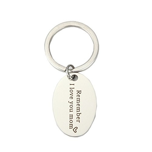 Remember I Love You Mom Pendant Keychain Mom Daughter Jewelry Best Mother's Day Birthday Christmas Gifts from Daughter Son