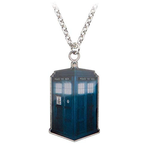 Doctor Who Photo Printed Stamp Cut Tardis Necklace