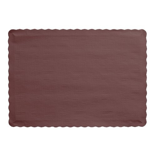 Creative Converting 50 Count Touch of Color Paper Placemats, Chocolate Brown - 863038B