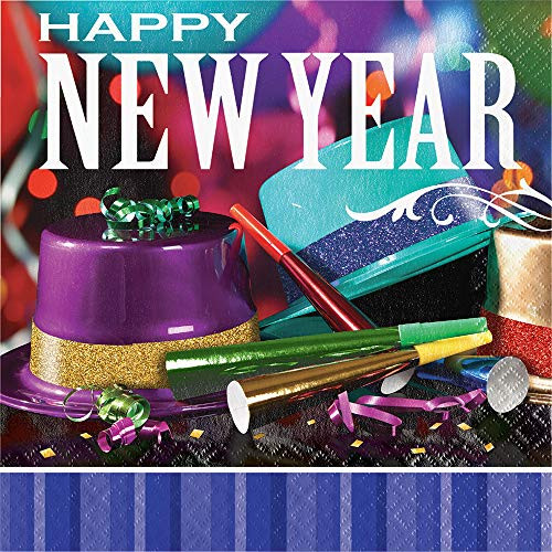Creative Converting 332138case 2019 New Year's Napkins, One Size, Multicolor