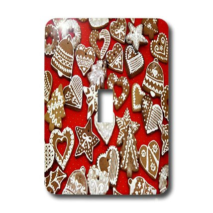 3dRose lsp_6212_1 Christmas Gingerbread Cookies Single Toggle Switch Multicolor