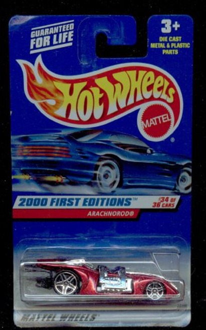 Mattel Hot Wheels 2000 First Edition :ARACHNOROD: BURGANDY/Silver 1:64 Scale Die Cast Car #34 OF 36-#094 Mattel Hot Wheels 2000 First Edition :ARACHNOROD: BURGANDY/Silver 1:64 Scale Die Cast Car #34 OF 36-#094