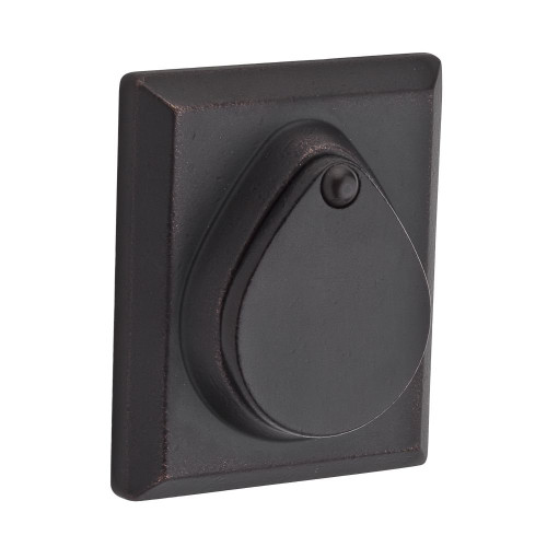 Baldwin SC.RSD.481.6L.DS.CKY.KD Rustic Square Single Cylinder Deadbolt, Dark Bronze