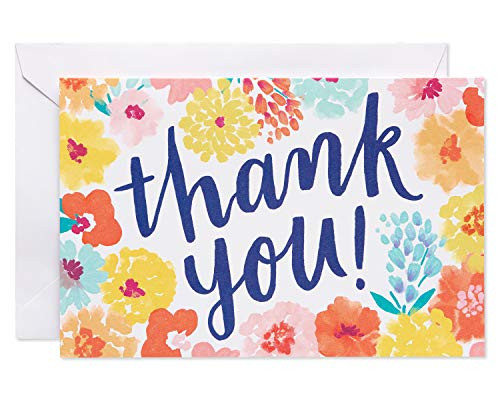 American Greetings Thank You Cards with Envelopes, Floral (48-Count)